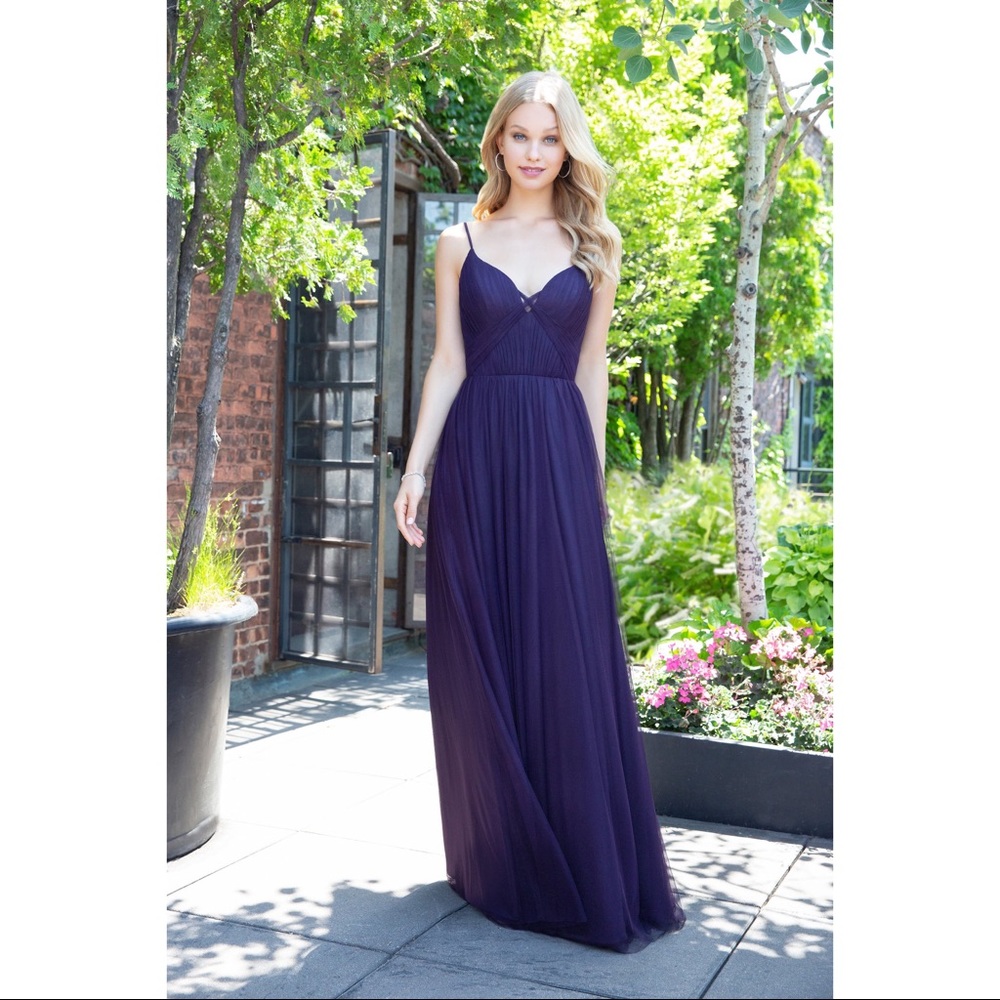 NWT Hayley Paige Pewter Prom or Bridesmaid Dress Style 5859